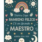 Agenda Maestro 2024/2025: Regali maestre fine anno | pianificatore una settimana su due pagine | da agosto 2024 a luglio 2025 | 12 mesi | elementare nido asilo scuola secondaria