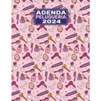 Agenda peluquería 2024: 1 semana en 2 páginas | horario de 8:00 a 21:00 horas | intervalos de 15 minutos | libro de citas para peluqueria | A4