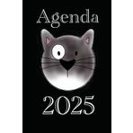 Agenda Settimanale 2025 Verticale | Gatto | Calendario 2025 | Calendario 2026 | 12 Mesi da Gennaio a Dicembre 2025 | La Settimana su una doppia pagina | Pianificatore Italiano | Colore Nera
