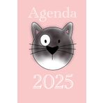 Agenda Settimanale 2025 Verticale | Gatto | Calendario 2025 | Calendario 2026 | 12 Mesi da Gennaio a Dicembre 2025 | La Settimana su una doppia pagina | Pianificatore Italiano | Colore Rosa