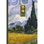 Agenda settimanale Agosto 2025 – Luglio 2026: Vincent Van Gogh, Campo di grano con cipressi | 12 mesi, Settimana su doppia pagina, Da Agosto 2025 a ... per la Pianificazione Personale, l'ufficio