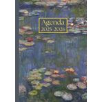 Agenda settimanale con orario: Claude Monet, Ninfee | 12 mesi, Settimana su doppia pagina, Intervalli di 1 ora, Da Agosto a Luglio, Formato A5 | ... Personale, l'ufficio Aziendale e il Diario