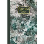 Agenda settimanale con orario: Marmo #1 | 12 mesi, Settimana su doppia pagina, Intervalli di 1 ora, Da Gennaio a Dicembre, Formato 6" x 9" | ... Personale, l'ufficio Aziendale e il Diario