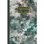 Agenda settimanale con orario: Marmo nero | 18 mesi, Settimana su doppia pagina, Intervalli di 1 ora, Da Luglio a Dicembre, Formato 6"x9" | Calendario ... Personale, l'ufficio Aziendale e il Diario