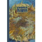 Agenda settimanale con orario: Vincent Van Gogh, Girasole | 18 mesi, Settimana su doppia pagina, Intervalli di 1 ora, Da Luglio a Dicembre, Formato ... per la Pianificazione Personale, l'ufficio