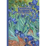 Agenda settimanale con orario: Vincent Van Gogh, Iris | 12 mesi, Settimana su doppia pagina, Intervalli di 1 ora, Da Agosto a Luglio, Formato A5 | ... Personale, l'ufficio Aziendale e il Diario