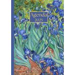 Agenda settimanale con orario: Vincent Van Gogh, Iris | 12 mesi, Settimana su doppia pagina, Intervalli di 1 ora, Da Gennaio a Dicembre, Formato A5 | ... Personale, l'ufficio Aziendale e il Diario