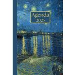 Agenda settimanale con orario: Vincent Van Gogh, Notte stellata sul Rodano | 12 mesi, Settimana su doppia pagina, Intervalli di 1 ora, Da Gennaio a ... Note | Adatto per la Pianificazione Personale