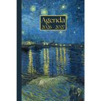 Agenda settimanale con orario: Vincent Van Gogh, Notte stellata sul Rodano | 18 mesi, Settimana su doppia pagina, Intervalli di 1 ora, Formato 6"x9" | ... Personale, l'ufficio Aziendale e il Diario