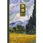 Agenda settimanale Luglio 2024 – Dicembre 2025: Vincent Van Gogh, Campo di grano con cipressi | 18 mesi, Settimana su doppia pagina, Da Luglio 2024 a ... Note | Adatto per la Pianificazione Personale