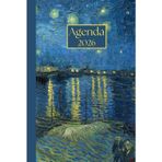 Agenda settimanale: Vincent Van Gogh, Notte stellata sul Rodano | 12 mesi, Settimana su doppia pagina, Da Gennaio a Dicembre, Formato 6" x 9" | ... Personale, l'ufficio Aziendale e il Diario