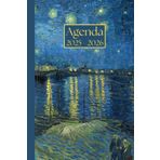 Agenda settimanale: Vincent Van Gogh, Notte stellata sul Rodano | 18 mesi, Settimana su doppia pagina, Formato 6"x9" | Calendario Mensile con Note | ... Personale, l'ufficio Aziendale e il Diario