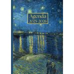 Agenda settimanale: Vincent Van Gogh, Notte stellata sul Rodano | 18 mesi, Settimana su doppia pagina, Formato A5 | Calendario Mensile con Note | ... Personale, l'ufficio Aziendale e il Diario