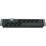 Ager 9XDIN49440 Soketli Schuko Grup Priz, 19'' 2u, Aluminyum Profil Gövdeli
