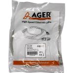 AGER AC-602-0025 25 cm UTP Cat6 Gri CU LSZH AWG 26/7 Patch Kablo
