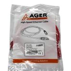 AGER AC-602-010 1 mt UTP Cat6 Kırmızı CU LSZH AWG 26/7 Patch Kablo