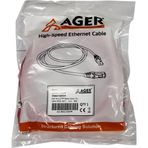 AGER AC-602-030 3 mt UTP Cat6 Kırmızı CU LSZH AWG 26/7 Patch Kablo