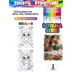 Agg Reklam Yıkanabilir Keçeli Kalem ile Boyanan Tişört Ütü Etiketi Stitch Serisi-8 2li Set - 01-Siyah - Seri-8