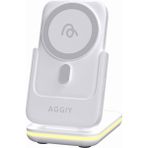 Aggiy AG-W18 3 In 1 23W Wireless Magsafe Şarj Istasyonu & Powerbank - Beyaz
