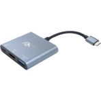Aggiy Type-C To Hdmı Adaptör Usb-C Adaptör+ USB 3.0 Hub - Mavi