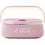 Aggiy Zenith Soundmag Kablosuz Şarj Standı , Bluetooth Hoparlör - Pembe
