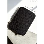 Aggu Bebe Macbook Pro Air 13'' 14'' Inç Siyah Laptop Çantası Kapitone Bilgisayar Çantası Askılı Evrak Çantası