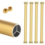 Ağır dolap çubuk braketi 2/4 paket ayarlanabilir altın elbise asılı kutup duvar montaj için 16 "67" kesilebilir boyutu dayanıklı askı desteği nizing giysiler için