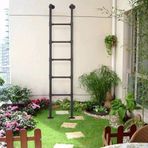 Ağır Hizmet Acil Çıkış Merdiveni Pencere Kuyusu için 320 Lbs Yük Kapasitesi Siyah Metal Loft Yatak ve Bodrum Merdiveni 5 8 basamaklı Çok Amaçlı Açık Düz Merdiven 290cm/114in