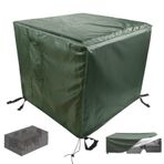 Ağır Hizmet Bahçe Mobilyaları Örtüsü 240x140x90cm Su Geçirmez 420D Oxford Kumaş Dış Mekan Veranda Masa ve Sandalye Örtüleri Dış Mekan Mobilyaları için Yeşil Koruyucu Kılıf