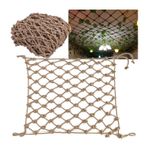 Ağır Hizmet Kenevir Halat Ağı - Dayanıklı Oyun Alanı ve Ağaç Ev Tırmanma Ağı, Güvenlik Merdiveni ve Duvar Hamak (7x7FT/2x2M) Çocuklar için Açık Hava Eğlencesi
