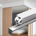 Ağır Hizmet Sürgülü Kapı Kiti - 6-30 Ft Ahır Kapıları için Ayarlanabilir Ray Ray 1-2 İnç Kalın Kapılar için Cep Kapısı Donanım Seti 200 lb (Gümüş)
