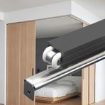 Ağır Hizmet Sürgülü Kapı Kiti - Ahır Kapısı Donanımı için Ayarlanabilir Ray Ray 6-30ft Destekler 200 lb 1-1/5 "ila 2" Kalın Kapılara Uyar Siyah Kaplama Kolay Kurulum