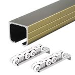 Ağır Hizmet Sürgülü Kapı KitiAlüminyum Cep Kapı Parça ve Silindirler 30ft ila 2 ft Ayarlanabilir Uzunluklar Kapalı/Açık Ahır Kapıları için Mükemmel Pürüzsüz Glide Donanım Seti