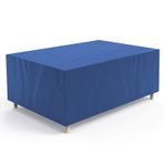 Ağır Hizmet Tipi 420D Su Geçirmez Bahçe Mobilyası Örtüsü 180x100x75cm Yırtılmaya Dayanıklı Oxford Kumaş Rüzgar Geçirmez ve Anti UV Dış Mekan Veranda Masa Örtüleri Dikdörtgen Veranda Küp Seti için