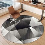 Ağır Hizmet Tipi 80 cm Ofis Koltuğu Mat Düşük Kazık Halılar için Kaymaz Kalın ve Dayanıklı Masa Zemin Koruyucu Oyun Sandalyeleri için Yuvarlak Halı Mat Parke Karo ve Laminat Zeminler için