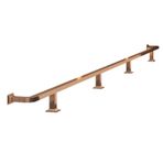 Ağır Hizmet Tipi Çelik Bar Ayak Ray Seti, Özelleştirilebilir Zemine Monte Braket Çapraz Çubuk, 20cm Yükseklik/Duvar Mesafesi, Restoran Mutfağı (Pirinç, 2.9M/9.51FT)