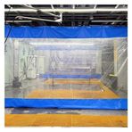 Ağır Hizmet Tipi Dış Mekan Vinil Perde Grometli Endüstriyel Yıkama Bölmesi Örtüsü Pergola Sundurma Gazebo için Şeffaf Panel Su Geçirmez Dayanıklı 3 x 2,6 m (Mavi)