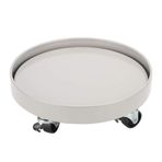 Ağır Hizmet Tipi Metal Bitki Standı Tekerlekli İç Mekan Dış Mekan Saksı Tepsisi Arabası 30 cm Gri Ekici Bardak Altlığı Kolay Hareketlilik ve Şık Ekran için