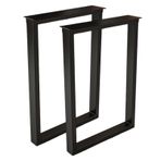 Ağır Hizmet Tipi Metal Masa Ayakları 2'li Set Endüstriyel Çelik Boru Ayakları Kendin Yap Mobilya için Siyah 40 cm x 72 cm Yemek Sehpaları ve Çalışma Tezgahları için Mükemmel