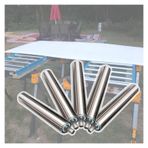 Ağır Hizmet Tipi Paslanmaz Çelik Konveyör Silindirleri - 2 "Çap, 9,8 inç Uzunluk, 5'li Set - Ağaç İşleme, Outfeed Masa Testeresi için Mükemmel, Tezgah Üstü Rulo - Dayanıklı ve Güvenilir