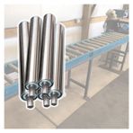 Ağır Hizmet Tipi Paslanmaz Çelik Konveyör Silindirleri 50x500mm, 600mm, 700mm, 800mm, 400mm, 300mm, 250mm - Konveyör Bant Sistemi için Çıkarılabilir Akış Hattı Boşaltma Silindirleri (5 Paket, Dia 2