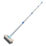 Ağır hizmet tipi süpürge, uzun saplı güverte fırçası, Paslanmaz çelik tel fırça, Scrubber, Moss Remover'ın dışında, yabani otları çıkarmak için bahçe süpürme aracı,