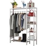 Ağır Metal Elbise Askısı 4 Depolama Rafları Bağımsız Konfeksiyon Coat Standı Ev ve Yatak Odası için Çok Fonksiyonlu Giyim nizer - 90/120/150CM
