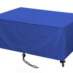 Ağır su geçirmez dış mekan mobilyası örtüsü 260x180x90cm UV dayanıklı dikdörtgen veranda masa örtüsü Rattan ve Bahçe mobilyaları için dayanıklı mavi koruma