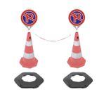 Ağırlıklı Park Yapılmaz Dubası (2 Adet Park Yapılmaz Levhası + 2 Adet Koni +2Metre 8mm Plastik Zincir) CVLZPLN502808R2ZT545ZT202SET