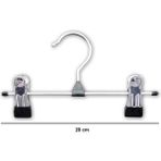 Ağırsoy 10 Adet Paslanmaz Çelik Mandallı, Galvaniz Teli, Etek Pantolon Askısı 20 cm - Metal