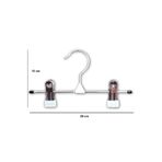 AĞIRSOY 10 Adet Paslanmaz Çelik Mandallı, Tel, Etek Pantolon Askısı, Mandal Ucu Beyaz PVC, 20 cm