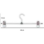 Ağırsoy 10 Adet Paslanmaz Çelik Mandallı, Tel, Etek Pantolon Askısı, Mandal Ucu Beyaz Pvc, 40 cm - Metal