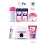 AGISS Ağda Makineleri, Hassas Ciltler İçin 220 Gr Boncuk İnci, 200 Gr Kartuş El Ağdası, 25m Ağda Bezi