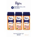 AGISS Normal Ciltler Için Roll-on Sir Ağda Kartuş Ağda Liposoluble Wax 100 ml 3'lü Set
